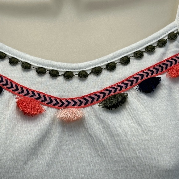 Epic Threads Sleeveless Tassel Detail Spaghetti Strap Tank Top - Ivory - Picture 3 of 7
